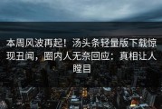 本周风波再起！汤头条轻量版下载惊现丑闻，圈内人无奈回应：真相让人瞠目