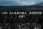 心碎！汤头条事件曝光，真相竟然是这样？