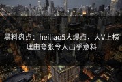 黑料盘点：heiliao5大爆点，大V上榜理由夸张令人出乎意料