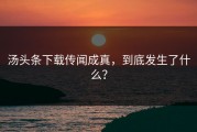 汤头条下载传闻成真，到底发生了什么？
