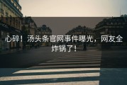 心碎！汤头条官网事件曝光，网友全炸锅了！