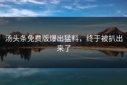 汤头条免费版爆出猛料，终于被扒出来了