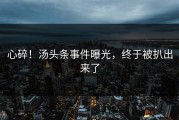 心碎！汤头条事件曝光，终于被扒出来了