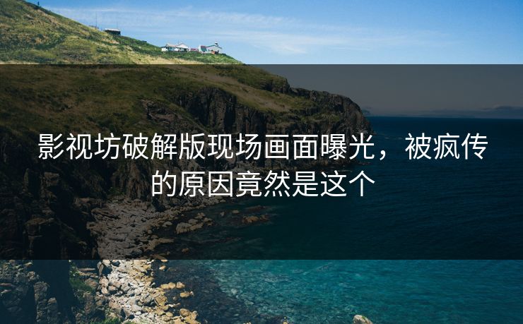 影视坊破解版现场画面曝光，被疯传的原因竟然是这个