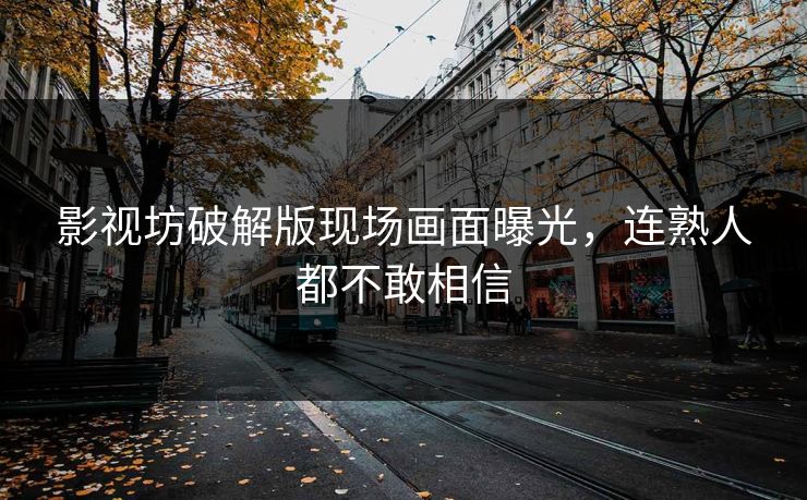 影视坊破解版现场画面曝光，连熟人都不敢相信