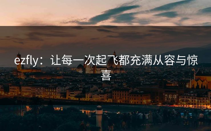 ezfly：让每一次起飞都充满从容与惊喜